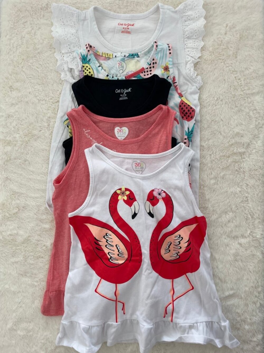 Girls Tank Top Bundle Size 7/8 - Cat & Jack 365 Kids - 5 Pack
